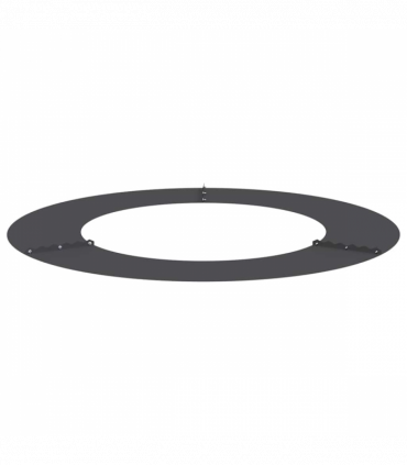 vidaXL Flat Tree Ring Black Ø50 / 80 cm Steel