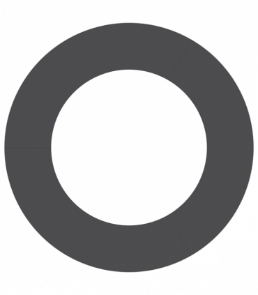 vidaXL Flat Tree Ring Black Ø50 / 80 cm Steel