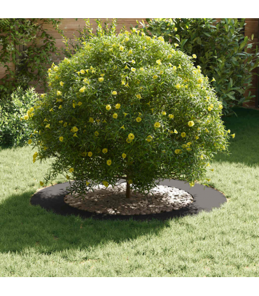 vidaXL Flat Tree Ring Black Ø60 / 90 cm Steel