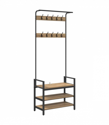 vidaXL Coat Rack Other Artisan oak 75 x 34 x 184 cm Engineered wood