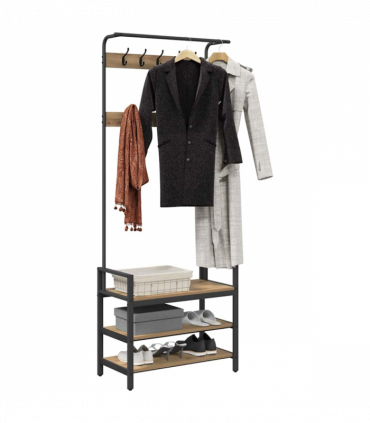 vidaXL Coat Rack Other Artisan oak 75 x 34 x 184 cm Engineered wood