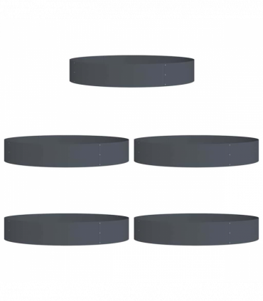 vidaXL Garden 5 pcs Anthracite 120 x 120 x 20 cm Steel