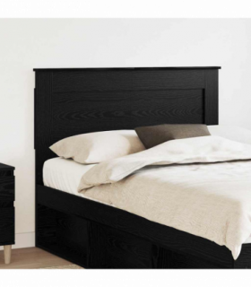 vidaXL Headboard with Headboard Black Oak 120 cm Engineered Wood