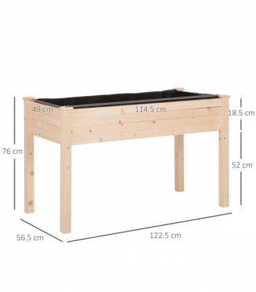 Raised Wood Garden Bed Planter Vegetables Grow Flower Herbs Box Kit
