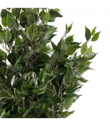 110cm Leaf Realistic Artificial Ficus Tree / Plant  Silver Curve Planter