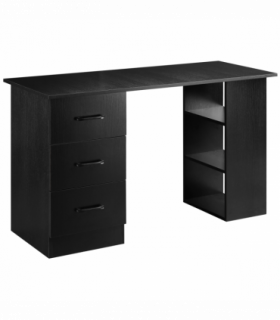 Computer Desk Writing Shelf & Drawers Black 120cm particle board 72cm