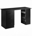 Computer Desk Writing Shelf & Drawers Black 120cm particle board 72cm