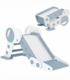 Baby Slide, Grey PE, PP, 120L x 53W x 53H cm, AIYAPLAY Foldable Kids Slide