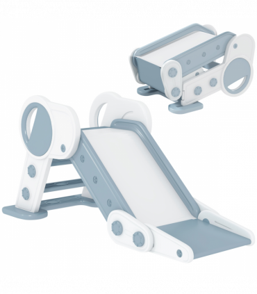 Baby Slide, Grey PE, PP, 120L x 53W x 53H cm, AIYAPLAY Foldable Kids Slide