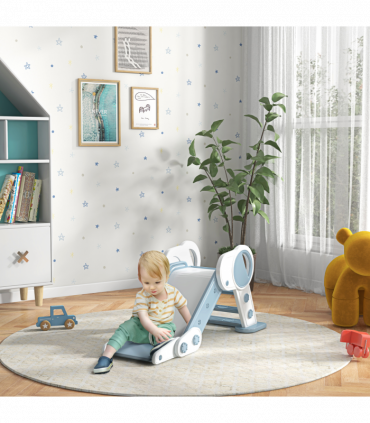 Baby Slide, Grey PE, PP, 120L x 53W x 53H cm, AIYAPLAY Foldable Kids Slide