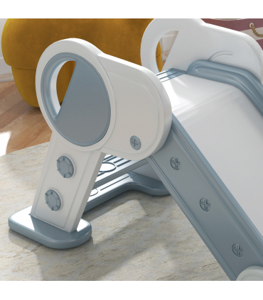 Baby Slide, Grey PE, PP, 120L x 53W x 53H cm, AIYAPLAY Foldable Kids Slide