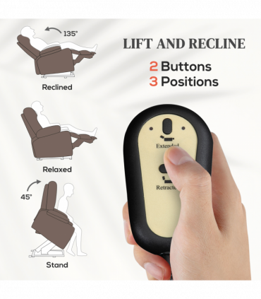 HOMCOM Riser and Recliner Chair Lift Chair with Vibration Massage, Heat, Brown