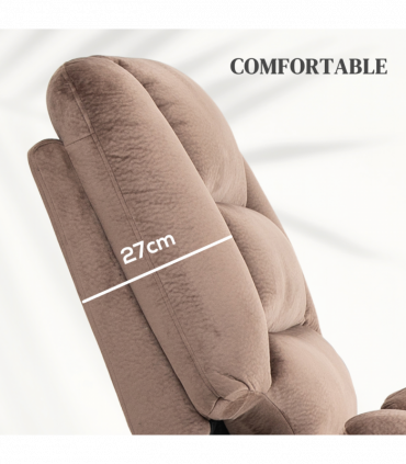 HOMCOM Riser and Recliner Chair Lift Chair with Vibration Massage, Heat, Brown