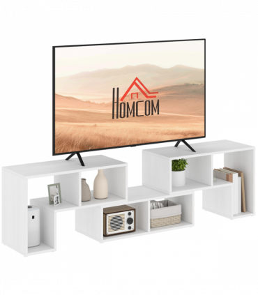 HOMCOM TV Unit for TVs up to 75 Inches, Free Combination TV Stand, White
