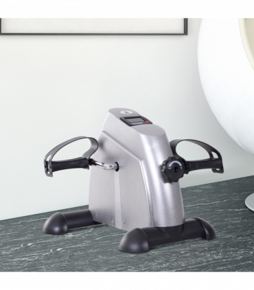 Mini Exercise Bike Portable Pedal Manual Machine Indoor Fitness Silver HOMCOM