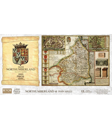 Northumberland Historical Map 1000 Piece Jigsaw Puzzle (1610)