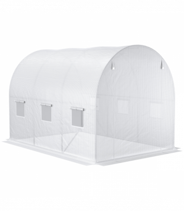 Outsunny 3 x 2 x 2m Replacement Greenhouse Cover w/ Windows, White