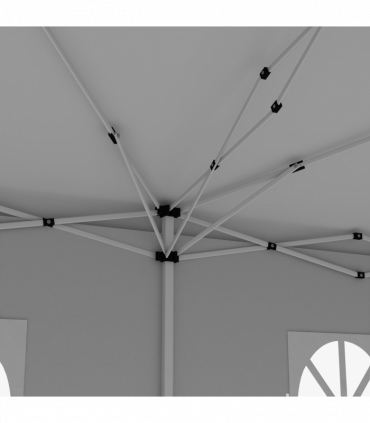 Outsunny 3 x 6m Pop Up Gazebo Height Adjustable Party Tent w/ Storage Bag Black