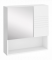 kleankin Bathroom Wall-Mounted Mirror Cabinet  Double Door Adjustable Shelves