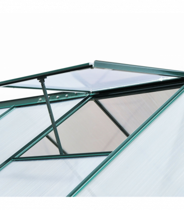 Clear Polycarbonate Greenhouse Large Walk-In Green House Garden Plants Grow Galvanized Base Aluminium Frame w/ Slide Door (6 x 8ft)