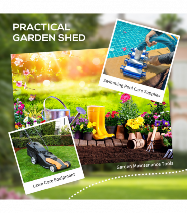 Outsunny 5' x 3' Garden Shed w/ Floor, Lockable Door, Window and Vent, Grey