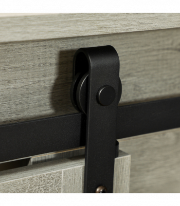 PawHut Dog Crate Furniture for Large Dogs, Double Dog Cage for Small Dogs, Grey