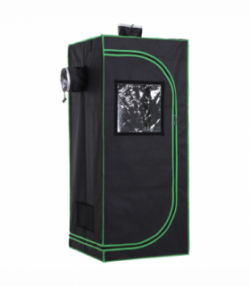 Hydroponic Plant Grow Tent  W/ Window Tool Bag, 60L x 60W x 140Hcm-Black/Green
