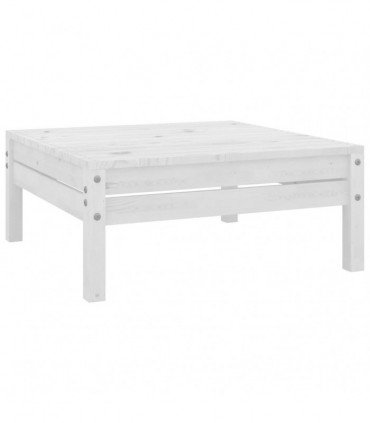 10 Piece Garden Lounge Set Solid Pinewood White