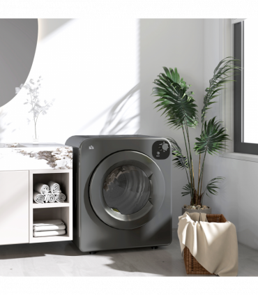 HOMCOM 6kg Vented Tumble Dryer with 7 Dry Programmers for Small Spaces Grey