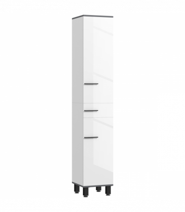 HOMCOM Bathroom Cabinet with Adjustable Shelves, Double Doors and Drawer