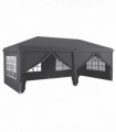 Outsunny 3 x 6m Pop Up Gazebo Height Adjustable Party Tent with Storage Bag Grey