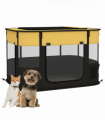 PawHut Portable Dog Pen for Puppies, Rabbits, Kittens, Guinea Pigs - Yellow