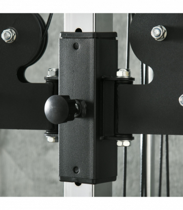 SPORTNOW Wall Mount Cable Station with 15 Positions Adjustable Dual Pulleys