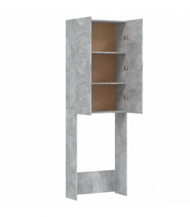 Washing Machine Cabinet Concrete Grey 64x25.5x190 cm