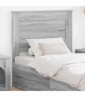 vidaXL Headboard with Headboard Grey Sonoma 100 cm Engineered Wood