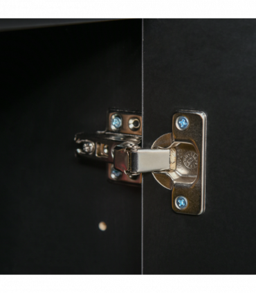 Side Cabinet with 2 Door Cabinet and 2 Drawer for Home Office Black