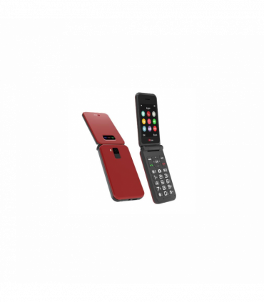 TTfone Red TT760 Flip 4G Mobile with Dock Charger, Vodafone SIM
