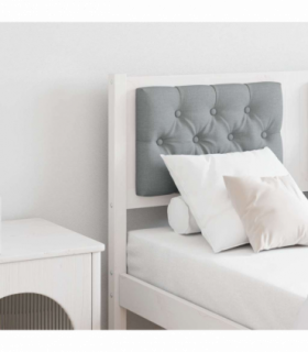 vidaXL Headboard Other White and light grey 135 cm Solid pine wood
