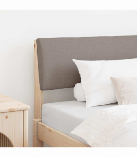vidaXL Upholstered Headboard Taupe 90 cm Solid Pine Wood