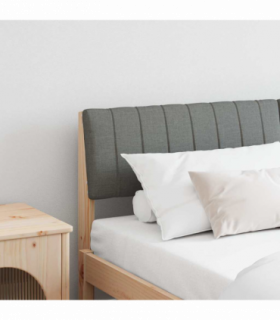 vidaXL Upholstered Headboard Dark Grey 160 cm Solid Pine Wood