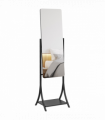 HOMCOM Freestanding Full Length Mirror Adjustable Full Body Mirror w/ Shelf