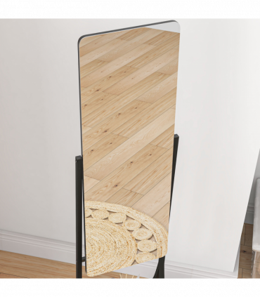 HOMCOM Freestanding Full Length Mirror Adjustable Full Body Mirror w/ Shelf