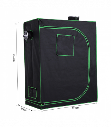 Hydroponic Plant Grow Tent Reflective Mylar Green Room 120L x60W x150Hcm Silver