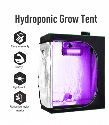 Hydroponic Plant Grow Tent Reflective Mylar Green Room 120L x60W x150Hcm Silver