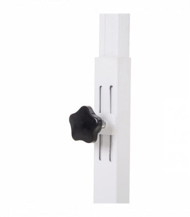 Multipurpose Overbed Chair Table Sofa Side Stand Height Adjustable White/Brown