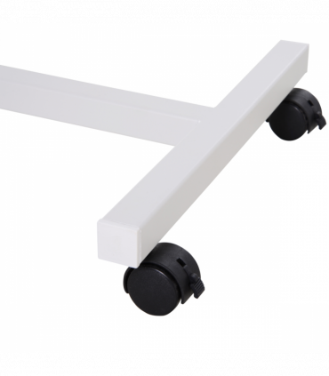 Multipurpose Overbed Chair Table Sofa Side Stand Height Adjustable White/Brown