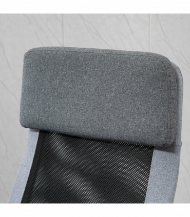 Office Chair Mesh High Back Swivel Task Home Desk Chair w/ Arm, Grey Vinsetto