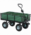 Outsunny Garden Cart with Removable Liner, Quick-Release Sides, Green