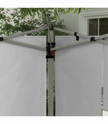 Outsunny Gazebo Side Panels for 3x3(m) or 3x4m Pop Up Gazebo, 2 Pack, Grey