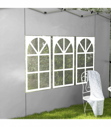 Outsunny Gazebo Side Panels for 3x3(m) or 3x4m Pop Up Gazebo, 2 Pack, Grey